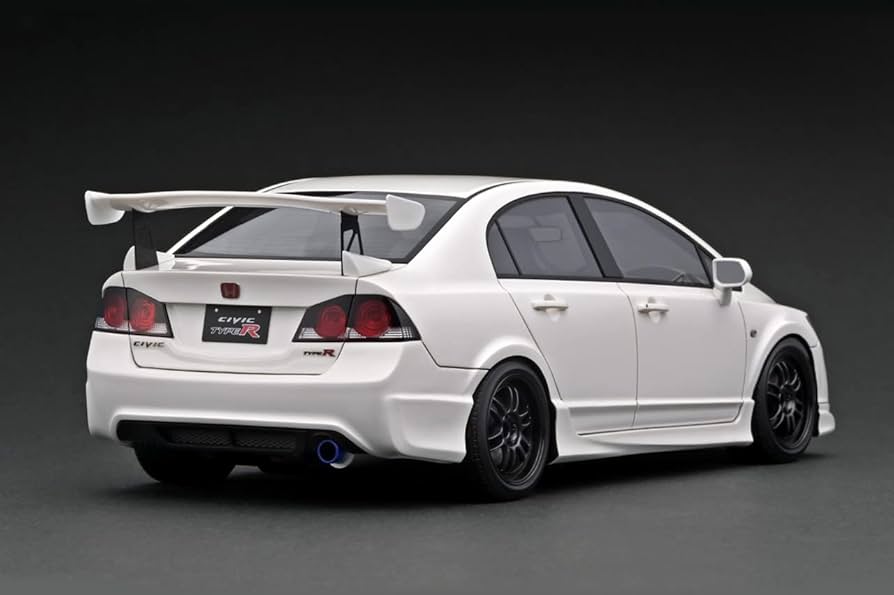イグニッションモデル ホンダ シビック タイプＲ　FD2 ホワイト 1/18 Honda CIVIC (FD2) TYPE R White With Engine (ミニカー